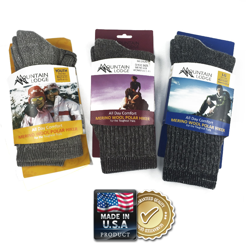 2 Pairs of Merino Wool Socks by Mountain Lodge (Youth or Adult) - $7.99, ships free by Jammin Butter