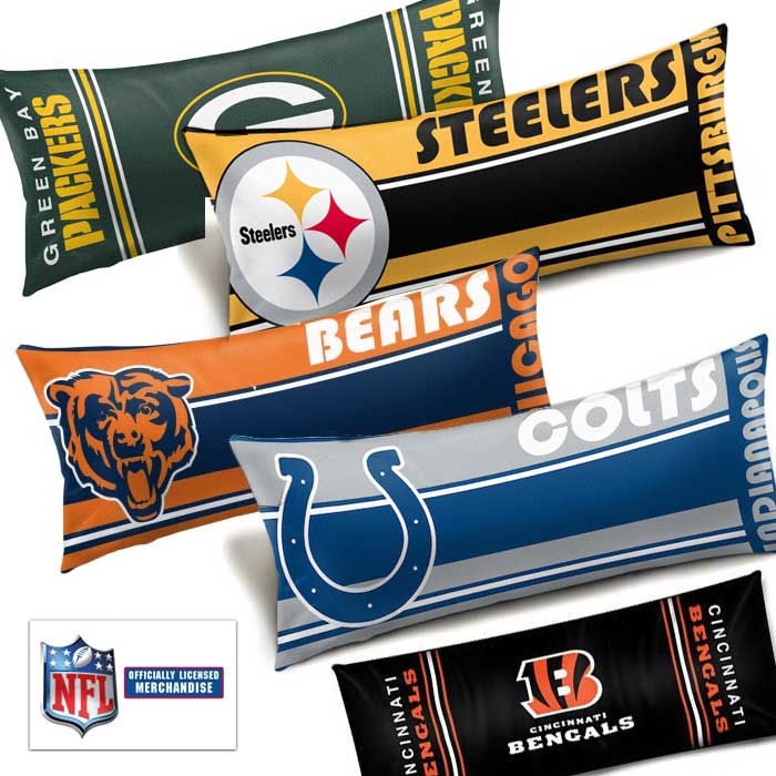 Officially Licensed NFL Team Body Pillow - One for $20 or Two for $35, ships free by Jammin Butter