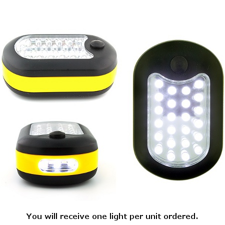 27 LED Worklight with Built In Hanger, Magnet & Batteries