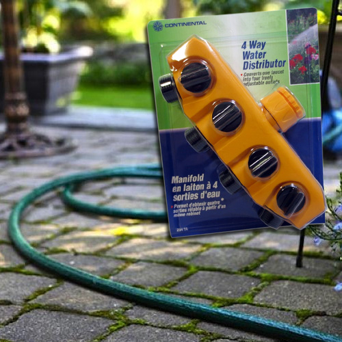 4 Way Hose Tap Adapter - Convert 1 Faucet Into 4 !
