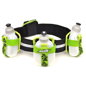 Hydro-Trak Hydration Belt w/3 Water Bottles & Accessory Pouch - Great for running, walking, hiking and more!