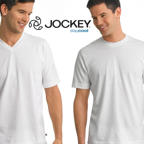 Jockey Staycool T-Shirt - 2 pack - Crew or V Neck