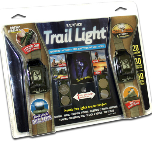 Backpack Trail Lights - 2 Lights That Clip On & Lock Anywhere!