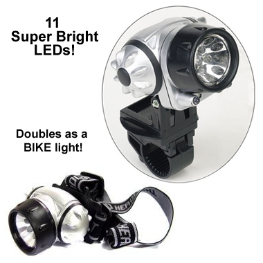 Super Bright - 11 LED Headlamp