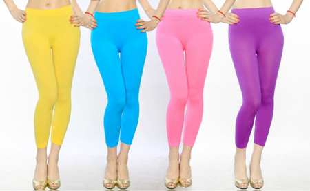 Stretch Capri Seamless Leggings - Choose From Fun Colors! - SHIPS FREE!