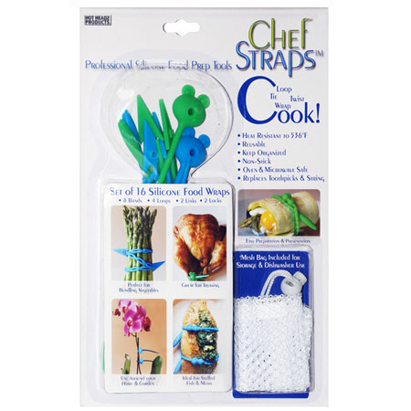 SHIPS FREE - Chef Straps Silicone Food Wraps (Set of 20)