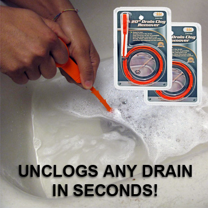 2 Pack - 20 in. Drain Clog Remover- SHIPS FREE!