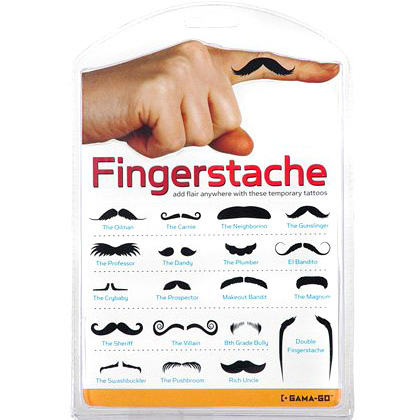 Fingerstache- Temporary Finger Mustache Tattoos