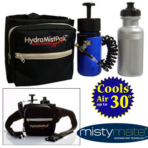 HydraMist Sport Pak by MistyMate - Cools Air Up To 30 Degrees!