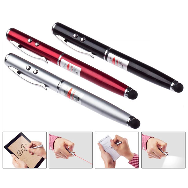 3 Pack 4-in-1 Touchscreen Stylus, Ballpoint Pen, Laser Pointer and LED Light - UNLIMITED $1.00 SHIPPING, SO STOCK UP! 3 Pack 4-in-1 Touchscreen Stylus, Ballpoint Pen, Laser Pointer and LED Light - UNLIMITED $1.00 SHIPPING, SO STOCK UP!