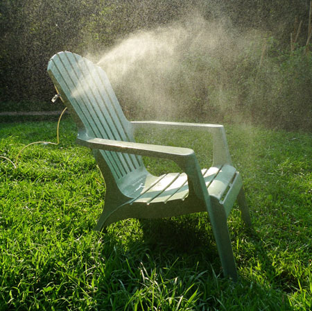 FREE! Dual Cooling Misting System - It's like outdoor air conditioning!