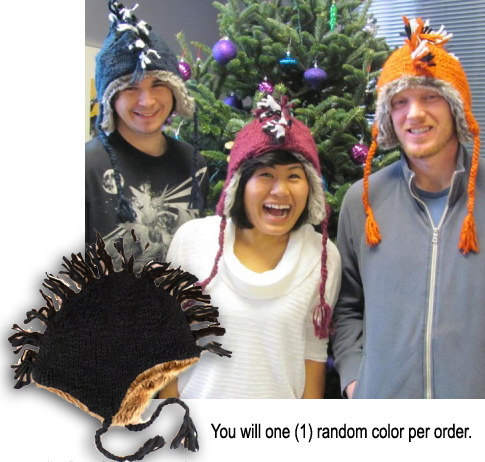 SHIPS FREE - Mohawk Knit Hat - Perfect for big air days on the slopes!