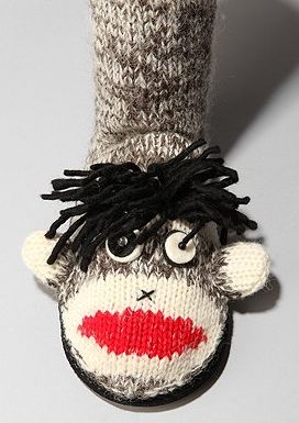 Cozy and Adorable Sock Monkey Sock Slippers, medium