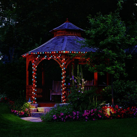 Red, White and Blue 50 LED Solar Rope Light - Great For The 4th!