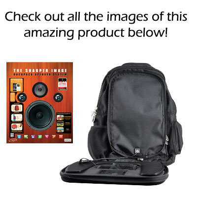 Sharper Image Backpack & Speaker System - Black