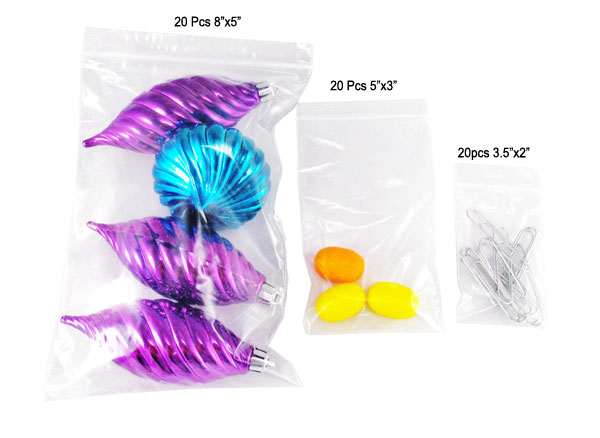 60 Pc Small Resealable Craft Bags