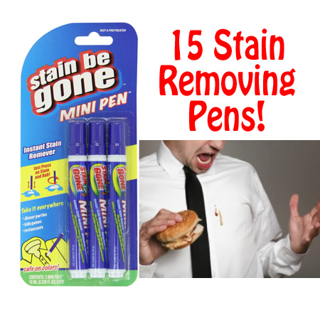 15 Pack of the Stain Be Gone Pens - Color Safe! - SHIPS FREE!