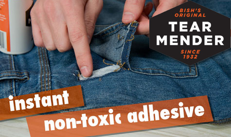 2 Pack - Tear Mender Instant Fabric and Leather Adhesive - Instant, Permanent, and Non-Toxic Fabric Glue!