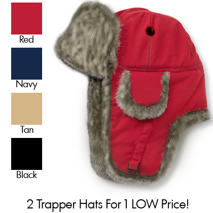 2 Pack Trapper Hats - Keep Your Head & Ears Comfy & Warm! - SHIPS FREE! 2 Pack Trapper Hats - Keep Your Head & Ears Comfy & Warm! - SHIPS FREE!