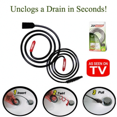 SHIPS FREE - Zip Snake Drain Cleaner  - Set of 2 (Sink & Shower)