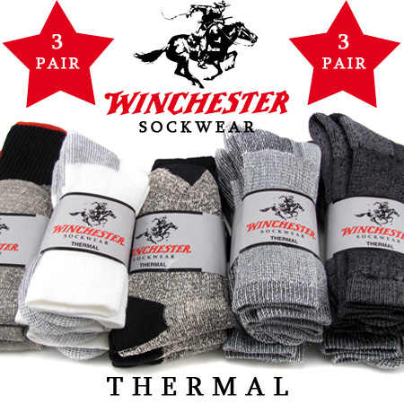 3 Pairs  Winchester Thermal Socks - $6.99 SHIPS FREE by Jammin Butter