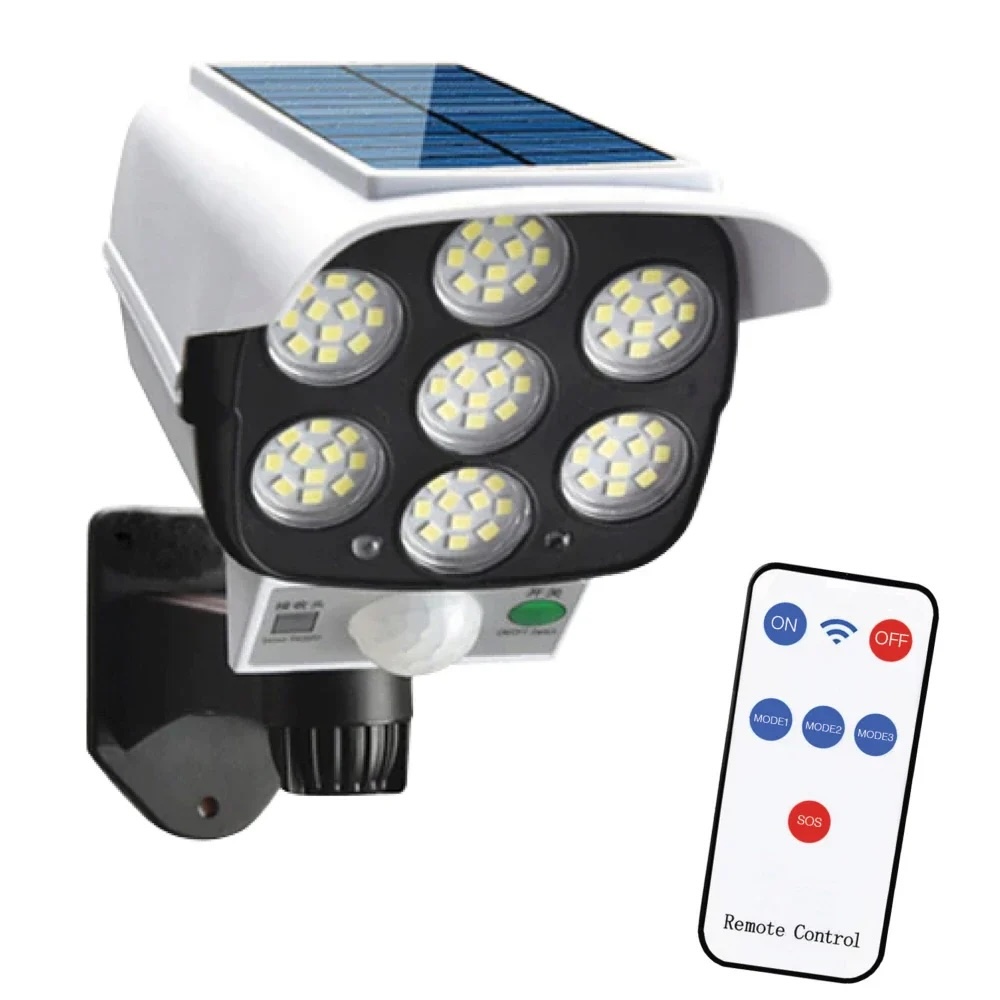 2 PACK of Remote Control Solar Sensor Mountable Motion LED Light ...