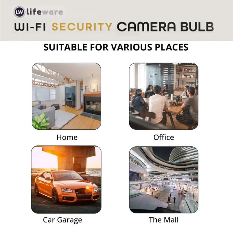Lifeware WI-FI Security Camera Bulb is a Universal fit. You will be ...