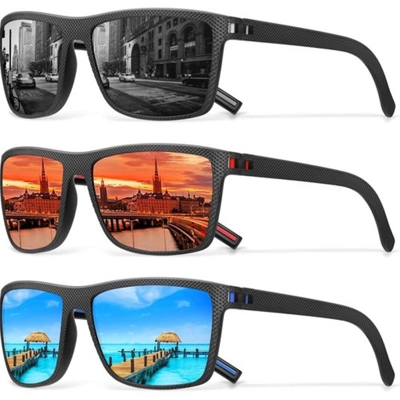 (These are $20 PER PAIR at Target, but you get THREE from us for $14.97, just $4.99 per pair!) - 3 Pack: Unisex Polarized Sunglasses- 2 Color Options to choose from!  Designed for both men and women, these sunglasses provide superior UV protection while reducing glare.  With three versatile pairs in one set, you\'ll always have the perfect shades for any occasion. Stay protected and stylish with this must-have sunglasses bundle - SHIPS FREE! 