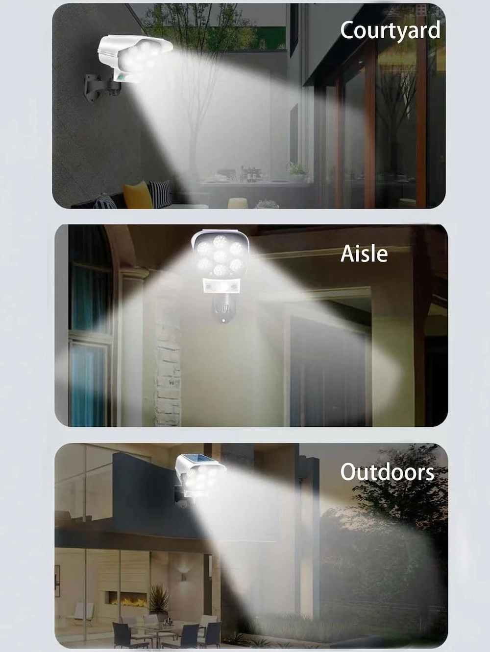 2 PACK of Remote Control Solar Sensor Mountable Motion LED Light ...