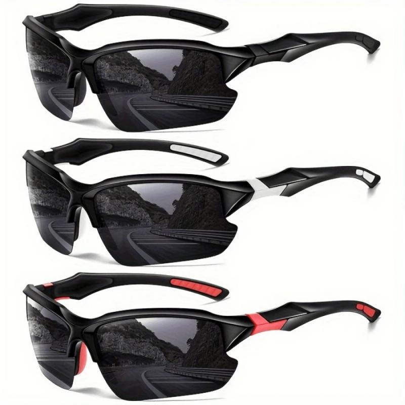 3 PACK OF Unisex Polarized Sports Sunglasses. Stay ready for any adventure with this value-packed set of three polarized sports sunglasses designed for both men and women. Whether you\'re cycling, running, fishing, driving, or just enjoying the outdoors, these lightweight and durable sunglasses are Perfect- SHIPS FREE!
