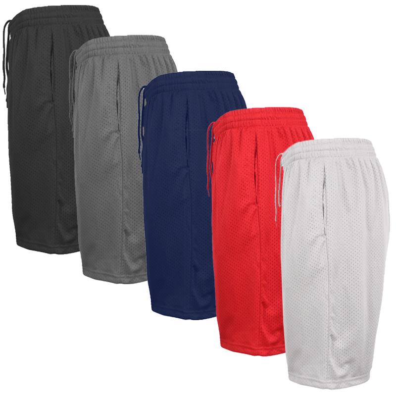5 PACK OF Men\'s Open Mesh Performance Shorts. Lightweight Performance Fit for Training, Lounge & Everyday Movement. You will get one of each color shown in the image- SHIPS FREE!