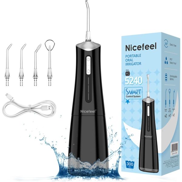 Waterpik Style Cordless Water Flosser - Rechargeable, so it\'s wireless - All-in-one unit, meaning no bulky water tank taking up counterspace - Compare to a WaterPik - Editors Note: I use a water flosser every day and I ABSOLUTELY LOVE IT! Makes a HUGE difference in your dental health! Addresses multiple oral concerns including massaging gum, cleaning braces, dental implant care, tartar control, plaque control, tooth whitening, and prevention of tooth decay, gingivitis, and bad breath. - Great deal because you will receive white or black at random - SHIPS FREE!