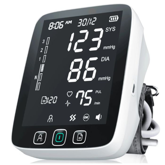 Automatic Upper Arm Blood Pressure Monitor With Digital Display and 2 Person Memory - Wide range of arm sizes, 9-17 inch, fits nearly every arm. - It\'s INCREDIBLY important to monitor your BP! I do it NEARLY every day and highly encourage you to do so as well regardless of whether you order this or not... it\'s so important! - SHIPS FREE!