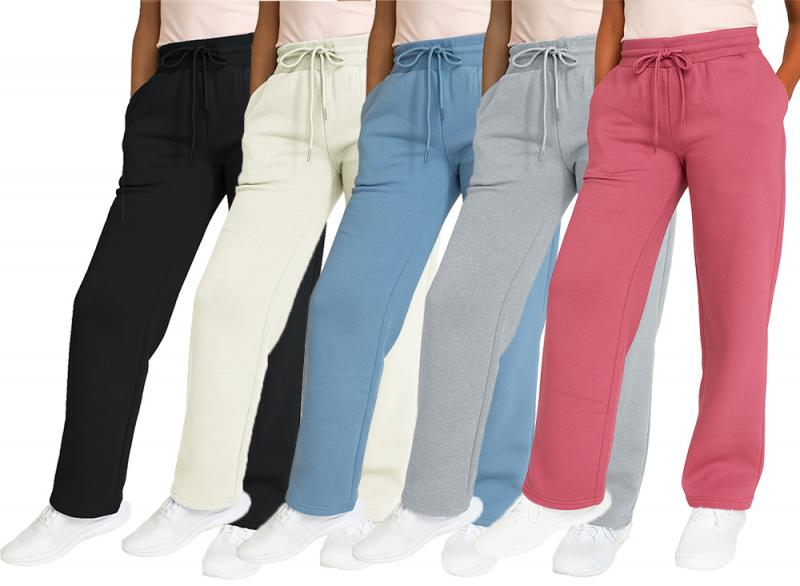 3 PACK OF Women\'s Fleece-Lined Sweatpants. Small-3X. Stay warm, cozy, and effortlessly stylish with these Heavyweight Wide Leg Loose Fit Fleece-Lined Sweatpants, crafted from a premium 60% cotton and 40% polyester blend for exceptional softness and durability - SHIPS FREE!