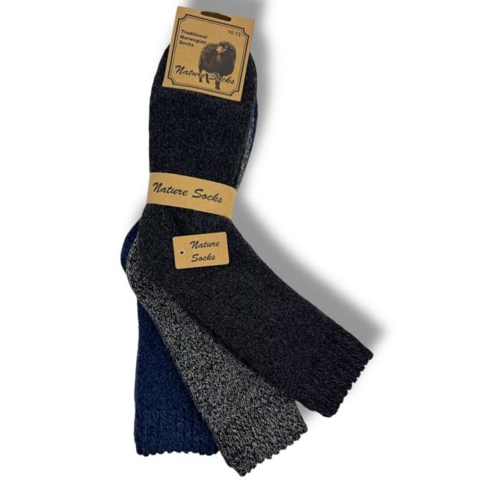 3 Pairs Wool Blend Socks