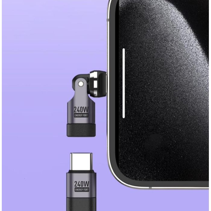 2 Pack 240W PD Fast Charging 540 Degree Rotating Adapter for ...
