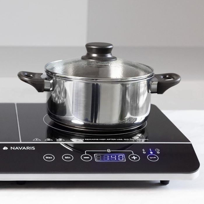 Double Induction Cooktop with 2 Hobs for Cooking - 24 x 14 x 3 Inches ...