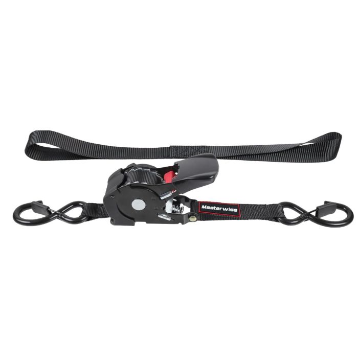 12 Feet Retractable Ratchet Strap with S Hooks for Trucks, Cargo, Motorcycles, Moving and Storage - SHIPS FREE!