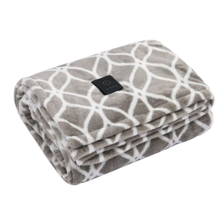 ($50 on amazon - see additional image) - Ultra Soft Heated Blanket - Has an EXTRA LONG 15 foot cord! - 50x60 - Great deal because you will receive blue or gray at random - Order 2 or more and SHIPPING IS FREE!