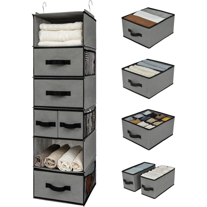 Complete Hanging Closet Organizer With 5 Included Drawers - SHIPS FREE ...