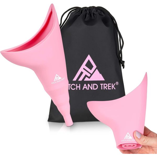 Women\'s Silicone Urination Device With Carrying Bag - When you gotta go... you gotta GO, and we can\'t all just pee on trees :) - SHIPS FREE!