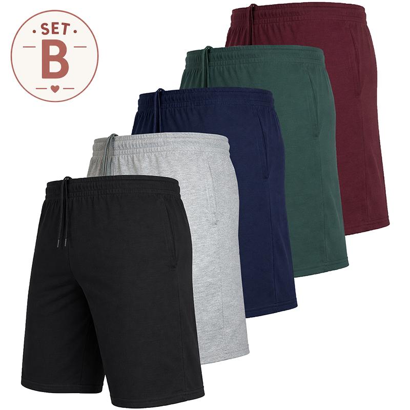 5 PACK OF Mens Modern Fit Cotton Blend Lounge Shorts (S-3XL). Everyday Comfort & Versatile Style.  Upgrade your daily rotation with this essential 5-Pack of Cotton Blend Lounge Shorts- SHIPS FREE! 