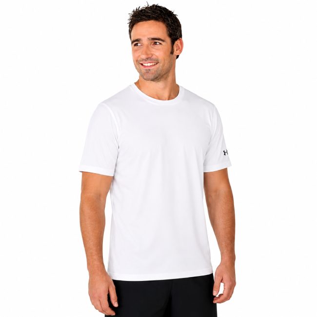 Under Armour Athletics Short-Sleeve Shirts - <strong>Available in Red, Grey, White, Royal Blue, Navy and Black</strong> -  Supersoft cotton blend keeps you comfortable all day long, ensuring you\'ll reach for it again and again - Fit: They run a little big and long - SHIPS FREE!