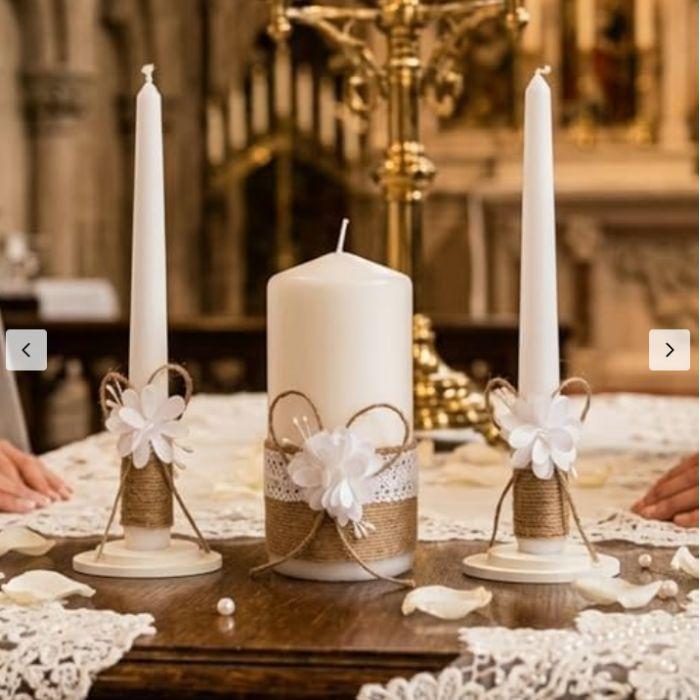 Wedding Unity Candle Set – Celebrate your union in style with this elegant unity candle set, perfect for weddings, vow renewals, and special ceremonies. Includes one 6\