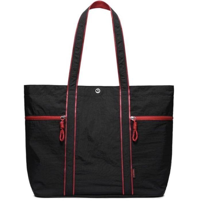 Black & Red Multi-Pocket Tote Bag – Stay organized with this spacious, lightweight tote featuring multiple storage pockets, durable water-resistant construction, and eye-catching red accents. Perfect for work, travel, shopping, school, the gym, and everyday use. - SHIPS FREE!