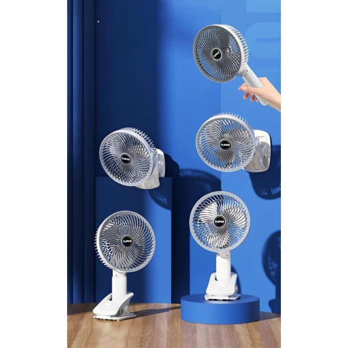 Multi-Use Portable / Mountable / Clip Fan - Use with a USB plug or the built-in rechargeable battery - Want a fan next to your bed but don\'t have the space or don\'t want a bulk tower fan cluttering up your room? This is perfect! You can mount it right on your wall! And of course, you can take the whole thing with you and use it outside! - SHIPS FREE!