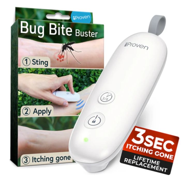 ($23 each on amazon with 5-stars) - CLEARANCE - 2 PACK of Bug Bite Busters - Instant Insect Bite Relief Device - Chemical-Free Treatment of Insect Bites and Stings, Itching and Swelling - BATTERIES INCLUDED and ready to use immediately! - SHIPS FREE!