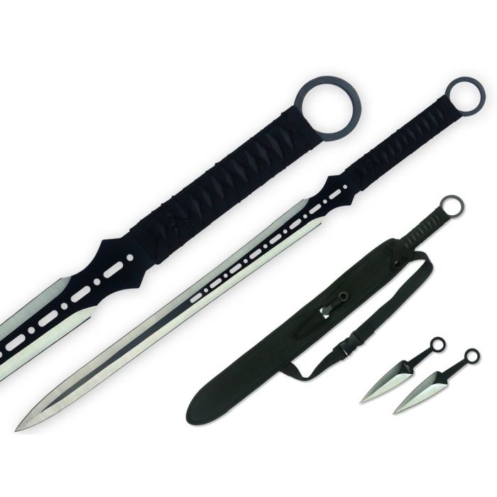 2 Pack Ninja Swords + Throwing Knives - SHIPS FREE!
