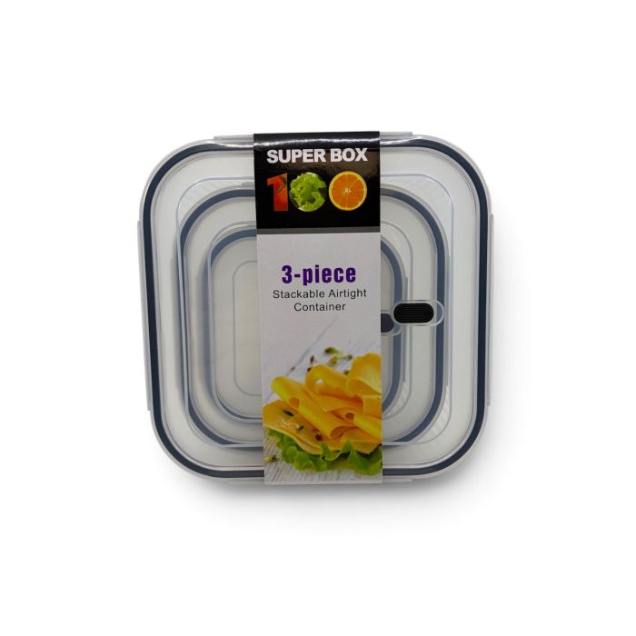 12 Pack Lock Latch Stackable Airtight Containers - You get FOUR Large, FOUR Medium and FOUR Small Containers! - SHIPS FREE!