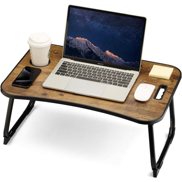 Foldable Lap Desk, Bed Desk, Bed Table & Laptop Stand w/Cup Holder - Great deal because you will receive a random color (no pink) - INSANE QUANTITY DISCOUNT: Order 4 or more and the price drops in HALF to $9.99 each! - SHIPS FREE!